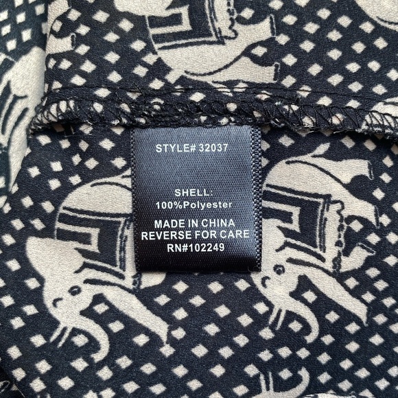 Pixley Elephant Print Blouse Women’s Medium - Picture 8 of 10